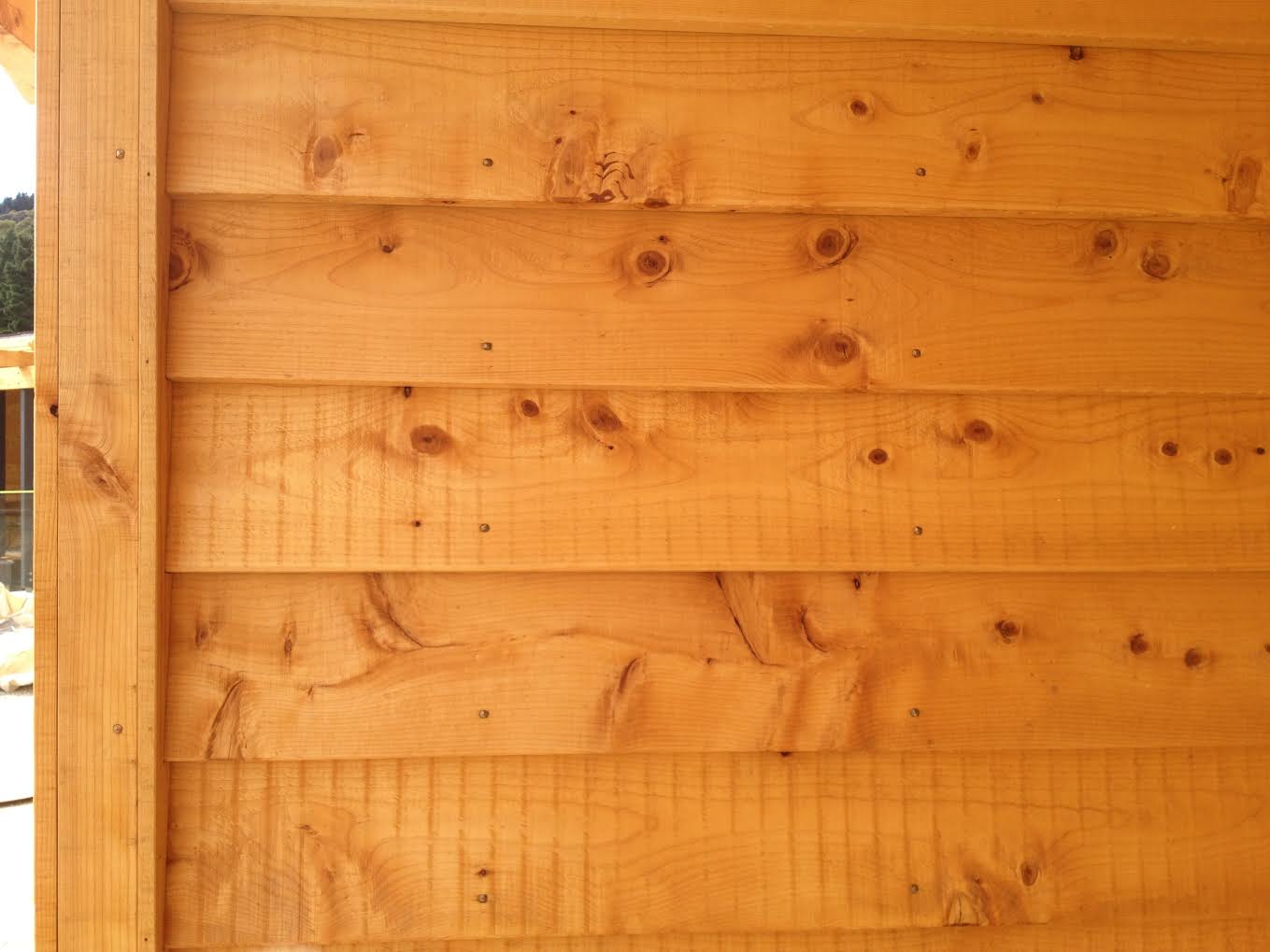 NZ Natural Timber Co. MAcrocarpa timber cladding bandsawn ( 1x coat